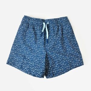 Southern Tide Kids Araby Cove Blue Wave Swim Trunks
